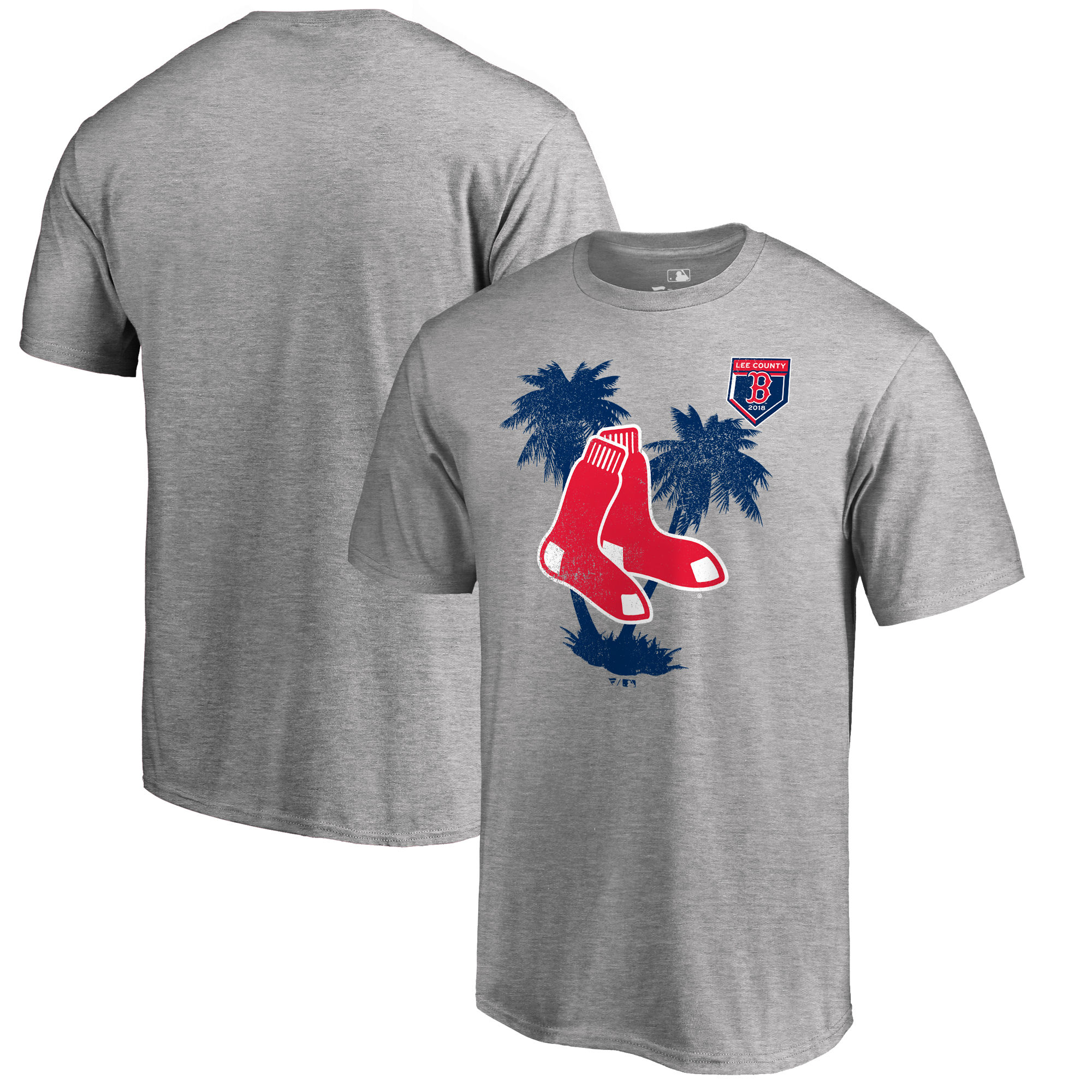 Men's Boston Red Sox Fanatics Branded 2018 MLB Spring Training Vintage T-Shirt ?C Heather Gray - Click Image to Close